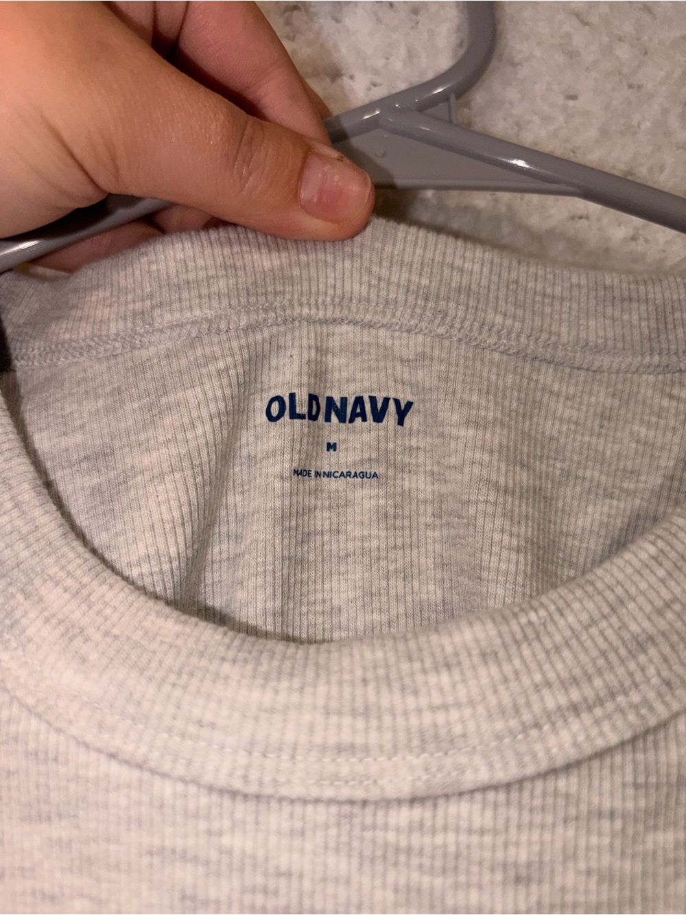 Old Navy Gray Ribbed Racerback Tank Top - Picture 2 of 3
